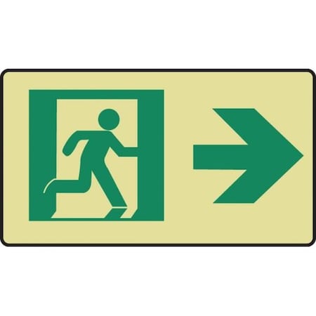 Accuform SAFETY SIGN EXIT AND RIGHT ARROW MLNY503 MLNY503
